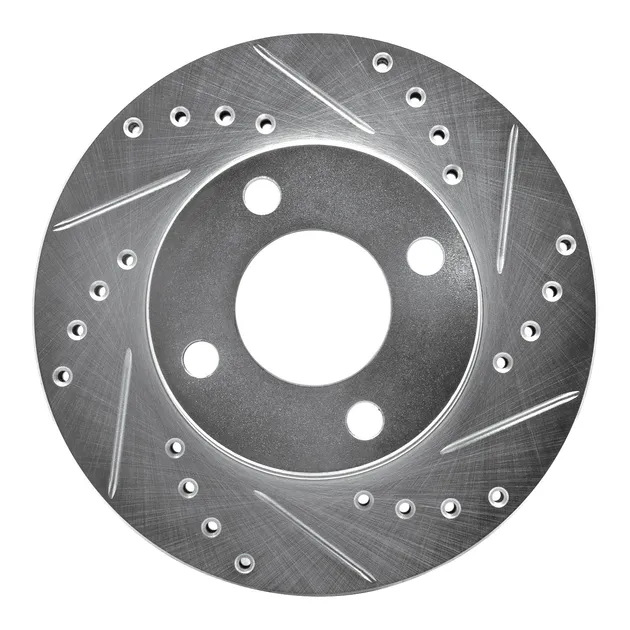 R1 Concepts EDZ-73016R Brake Rotor Drilled and Slotted Silver
